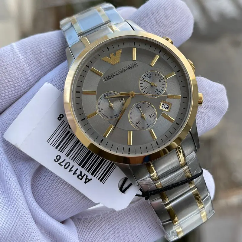 Emporio Armani Renato Chronograph Silver Dial Men's Watch- AR11076